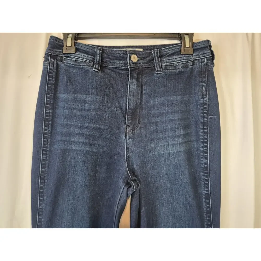 Free People We The Free Wide Leg Flare Cotton Blend Jeans 29